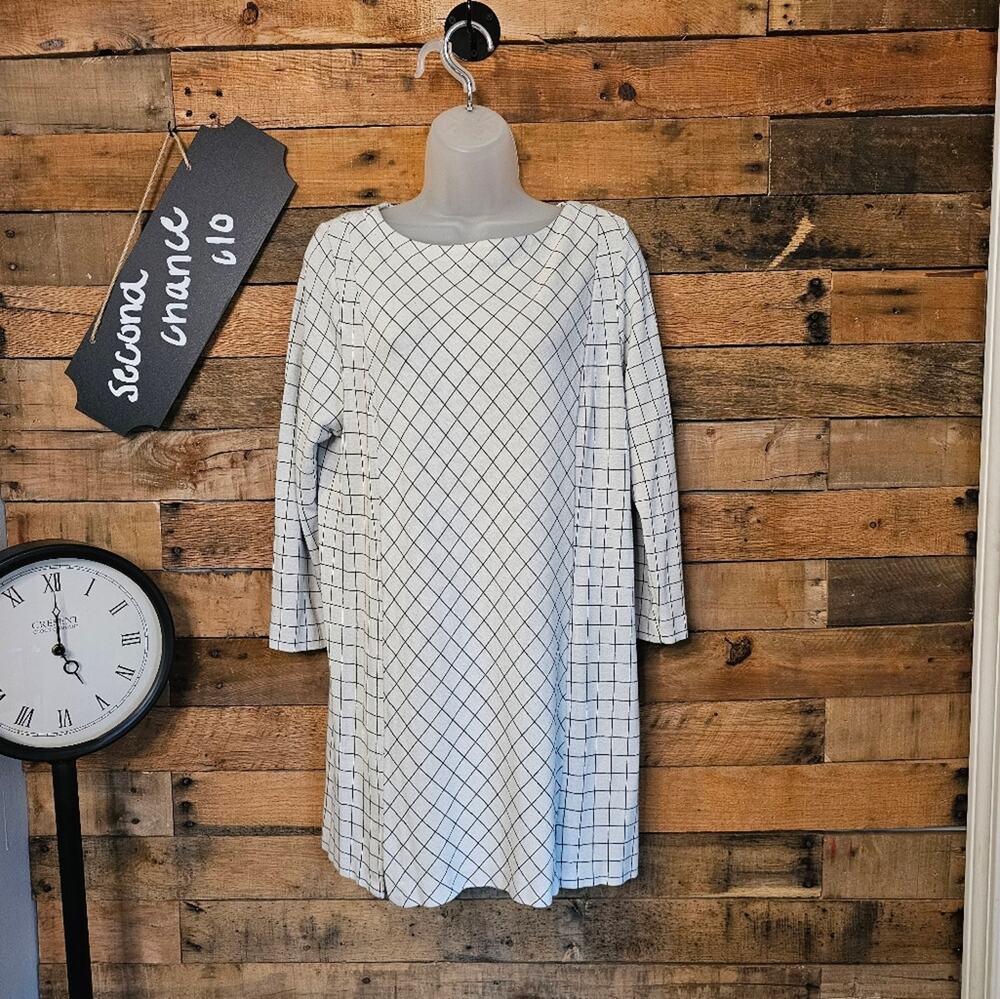 J. Jill women's diamond square design long sleeve tunic size large petite